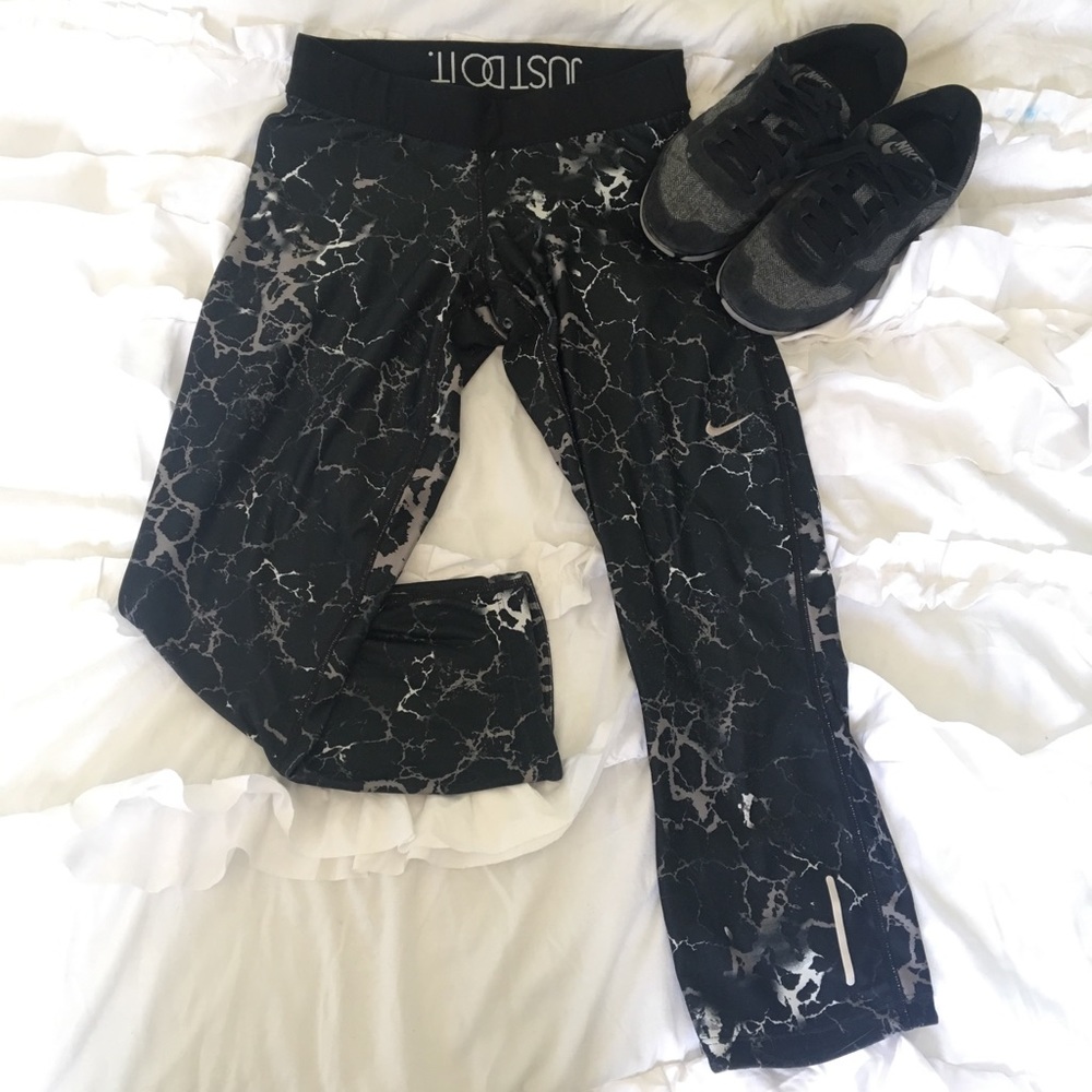 Nike Black Marble Leggings